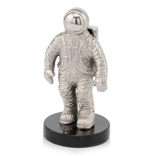 8" Silver & Black Marble Astronaut